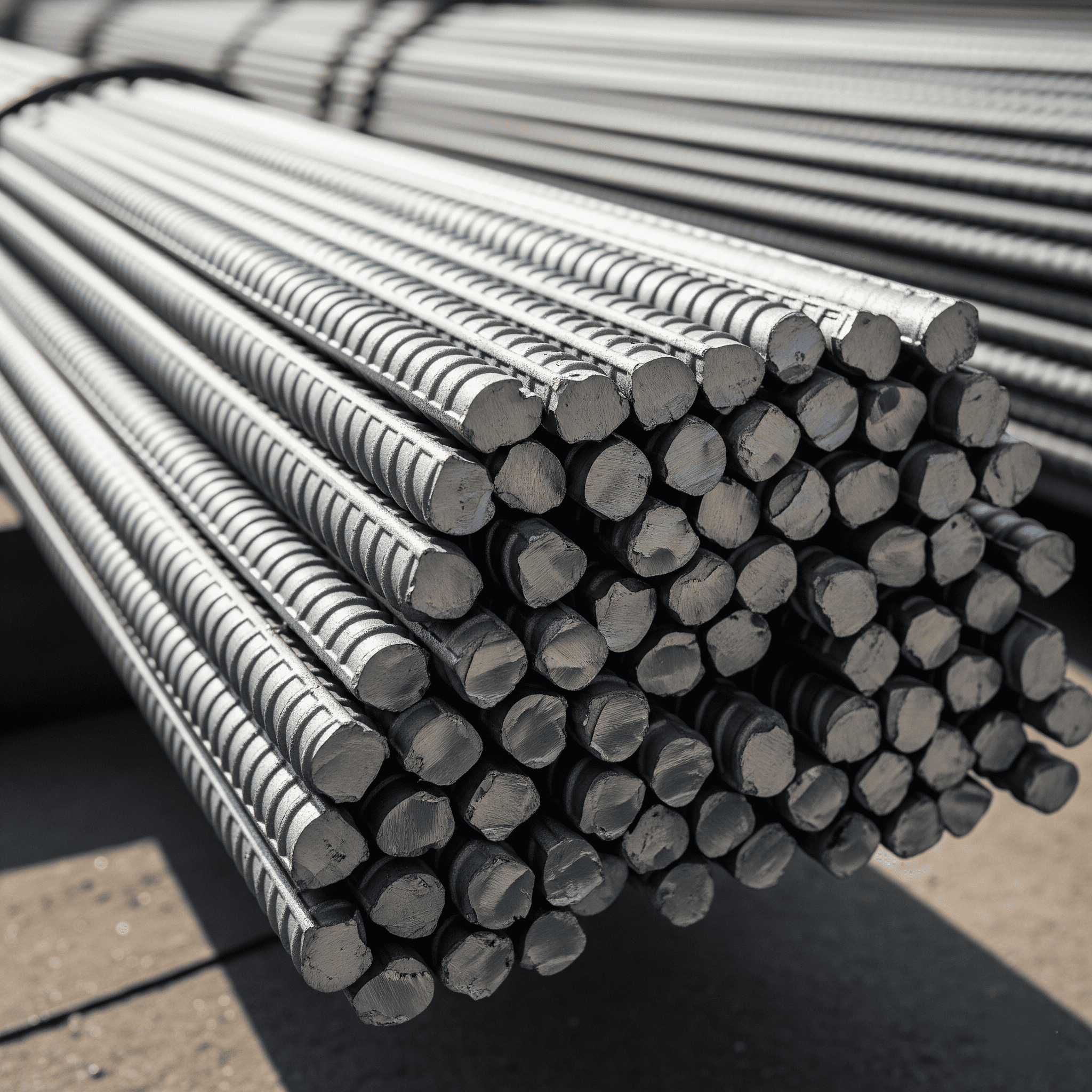 High-strength steel rebars for construction