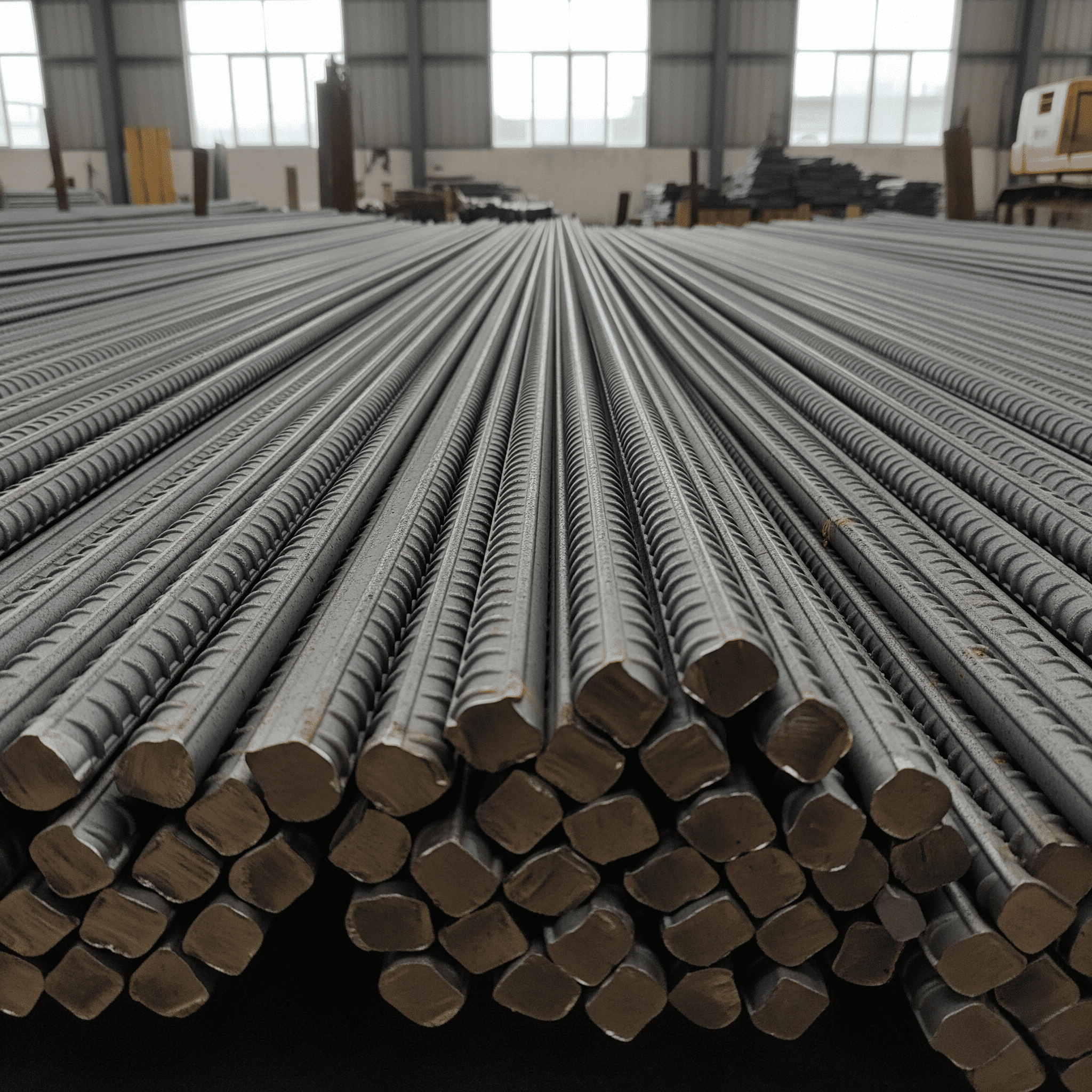 High-strength steel rebars for construction
